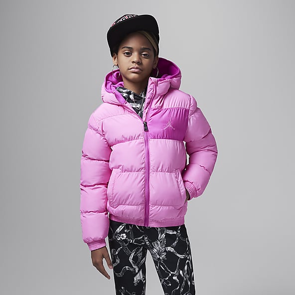 Nike puffer jacket pink top